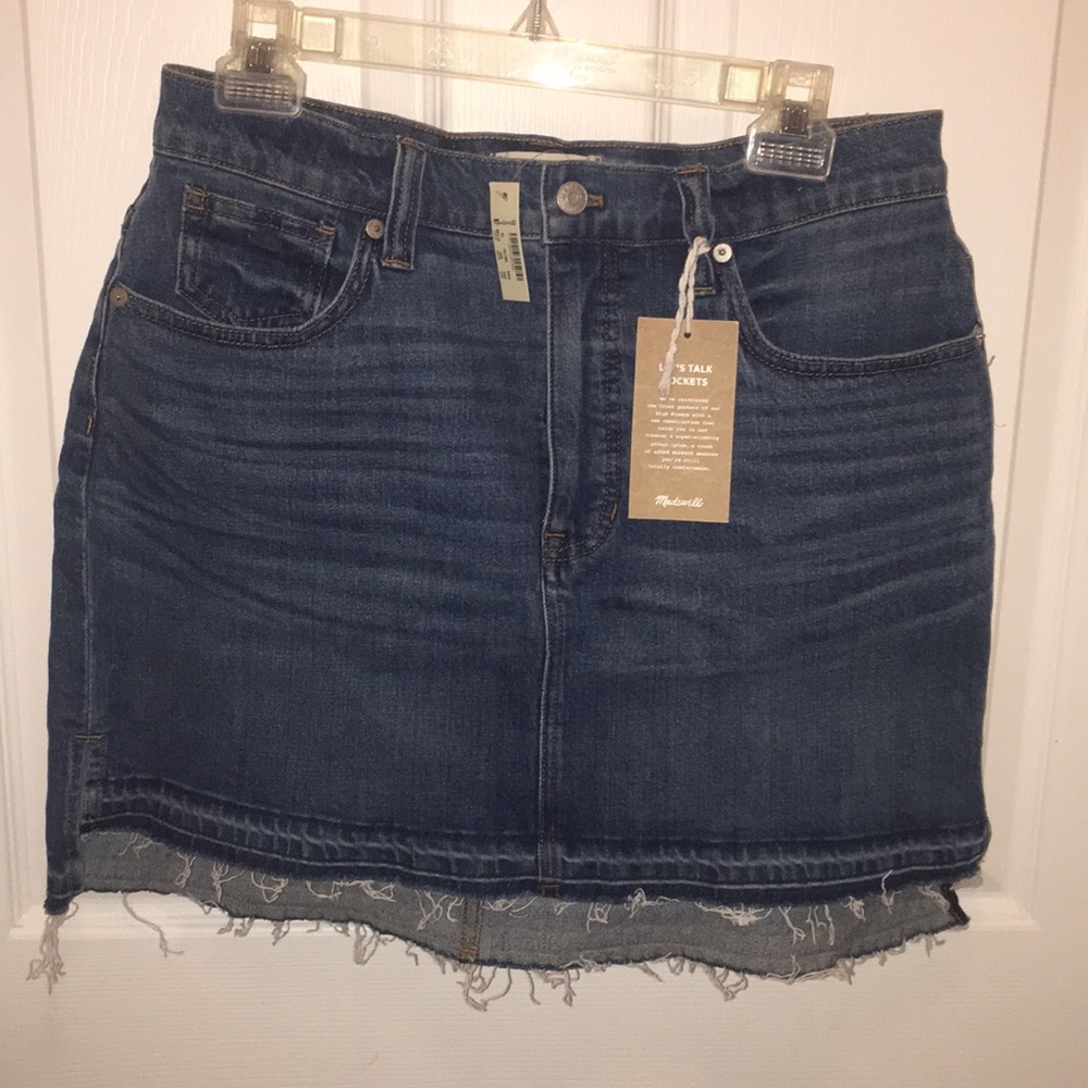 Madewell denim mini skirt